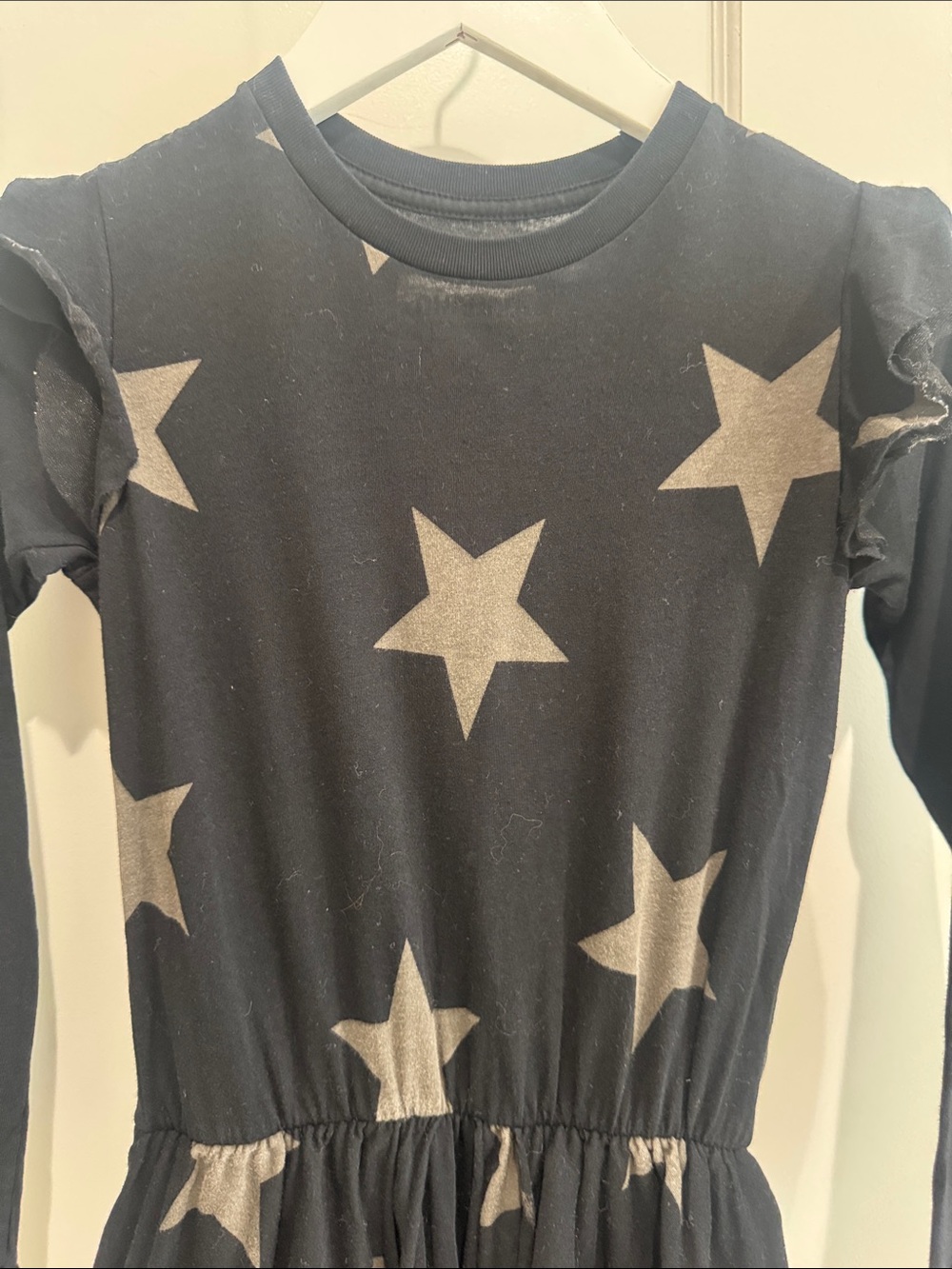 nununu Girls Star Multi Layered Black Dress size 6-7 - Picture 5 of 12